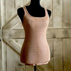 Snake skin pattern brown tank top